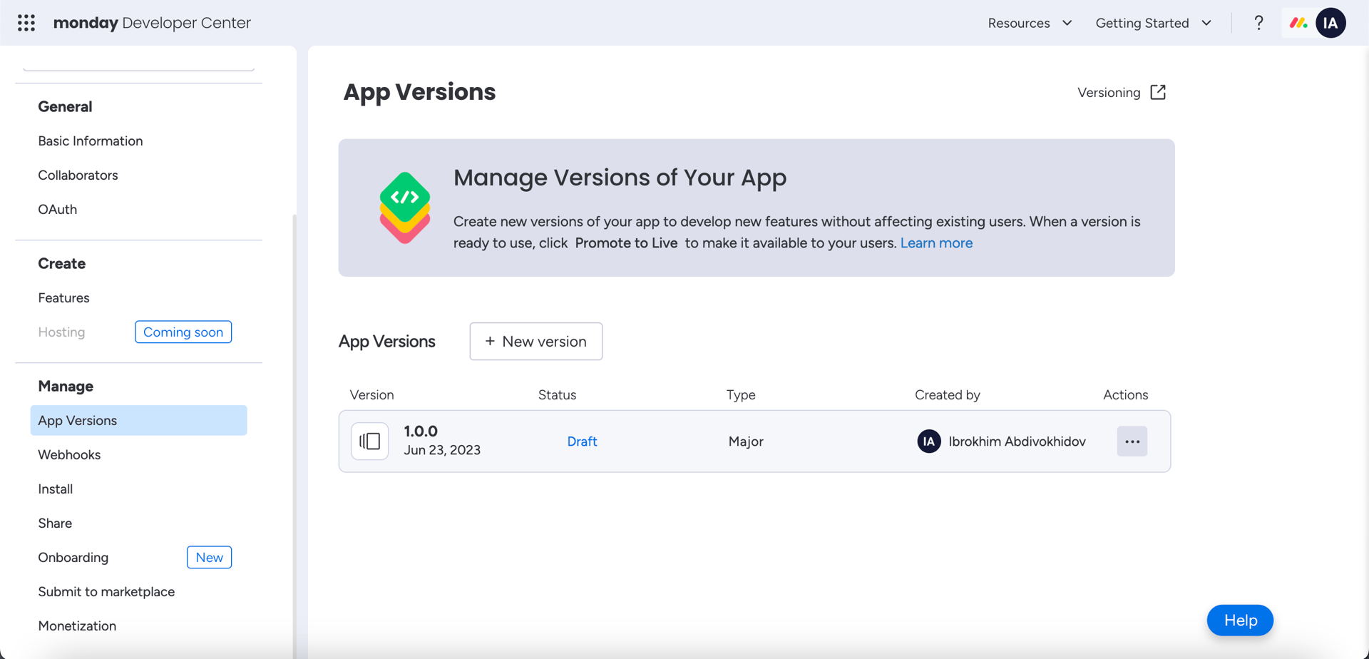 App Versions