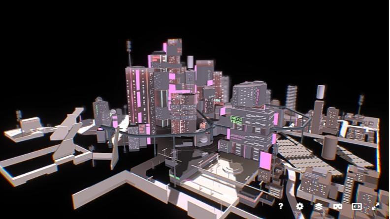 Explore the Futuristic Downtown